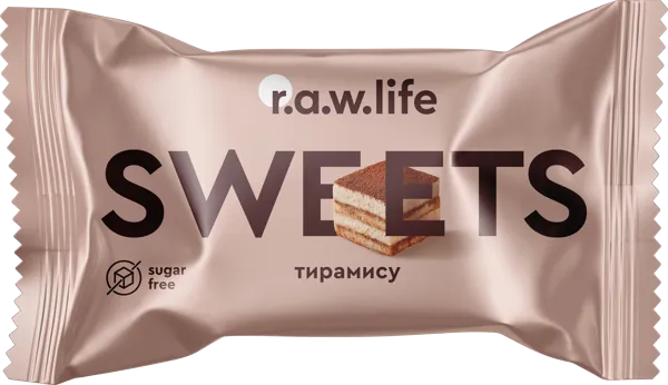 Изображение Конфета без сахара Рав лайф тирамису РоуЛайф м/у, 18 г