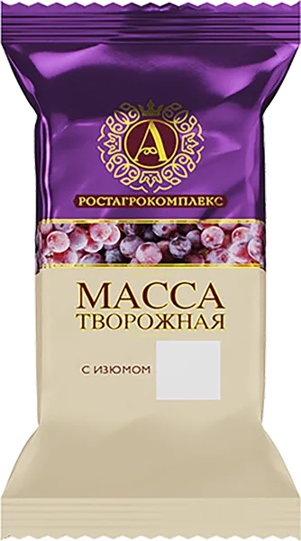 Изображение Творожная масса 13% А.РостАгроКомплекс с изюмом РостАгроКомплекс м/у, 80 г