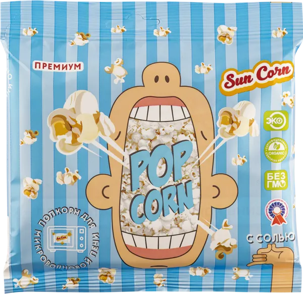 Изображение Попкорн для СВЧ Санкорн с солью Земля Кубани м/у, 100 г