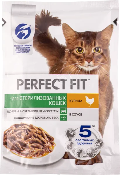 Изображение Корм для стерилиз кошек Перфект Фит курица Марс м/у, 75 г
