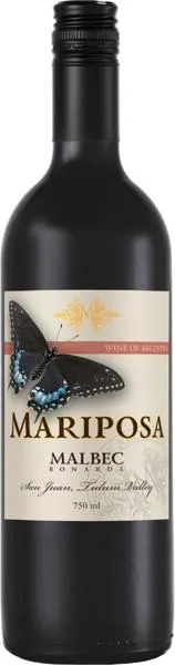 Изображение Вино красное сухое стиль №1 Мальбек Бонарда Сан Хуан марипоса Пие де Пало с/б, 0,75 л