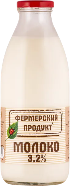 Изображение Молоко 3,2% Фермерский продукт Продкапитал с/б, 750 мл