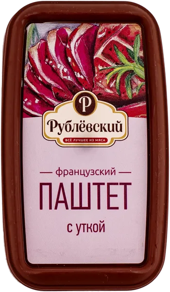 Изображение Паштет с уткой Рублевский ТД французский Рублевский МПЗ п/у, 175 г
