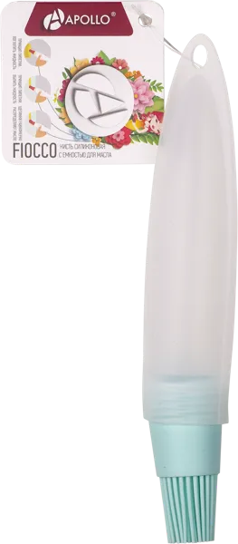 Изображение Кисть 21см силиконовая Аполло фиокко с емкостью для мас Аполло , 1 шт