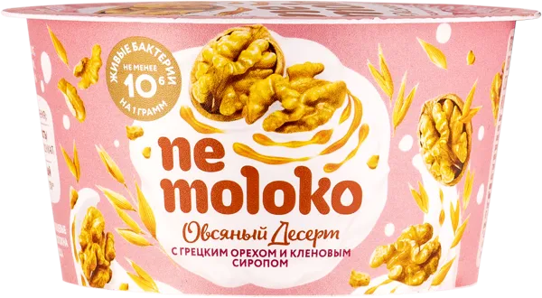 Изображение Десерт 5% овсяный Немолоко грецкий орех клен сироп Сады Придонья п/б, 130 г