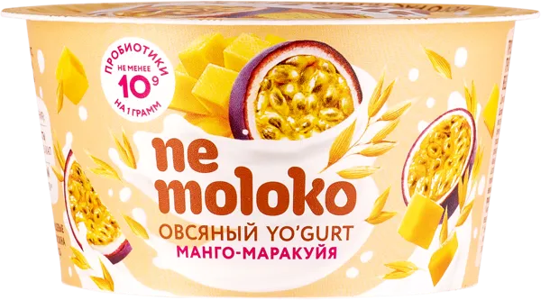 Изображение Йогурт 5% овсяный Немолоко манго маракуйя Сады Придонья п/б, 130 г