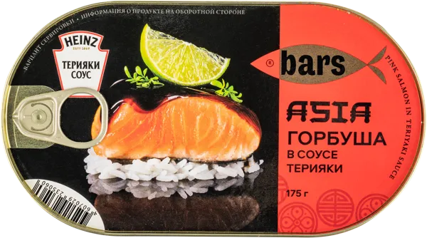 Изображение Горбуша В соусе терияки Барс Барс ж/б, 175 г