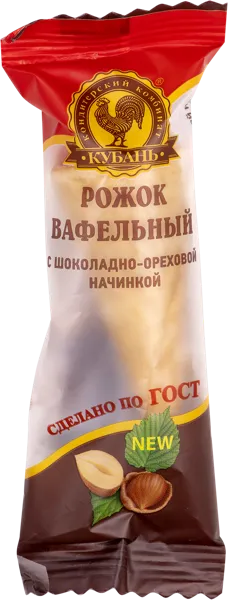 Изображение Вафельный рожок г.Тимашевск Золотце ты мое! шоколадно-ореховый Кубань КК м/у, 16 г