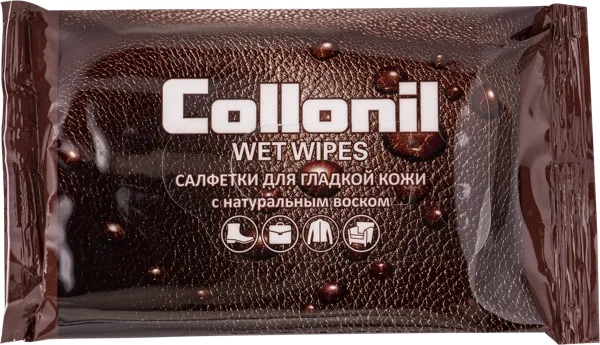 Изображение Салфетки влажные для обуви Коллонил кожа с натуральным воском Коллонил м/у, 15 шт