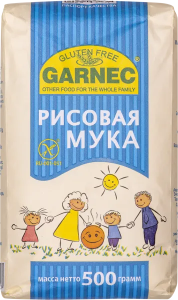 Изображение Мука рисовая Гарнец Без глютена Гарнец м/у, 500 г