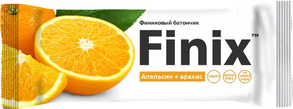 Изображение Батончик финиковый Финикс апельсин арахис Белое дерево м/у, 30 г