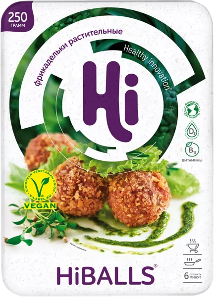 Изображение Полуфабрикат замороженный Хай Фрикадельки из растительного сырья ЭФКО кор, 250 г