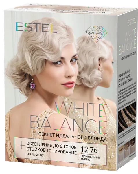 Изображение Краска для волос Эстель вайт бэлэнс волнительн аметист №12.76 Юникосметик к/у, 1 шт