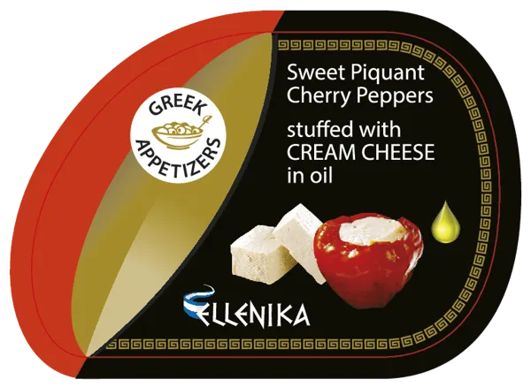 Изображение Перец со сливочным сыром Элленика сладкий черри Алми Эс.Эй п/б, 230 г