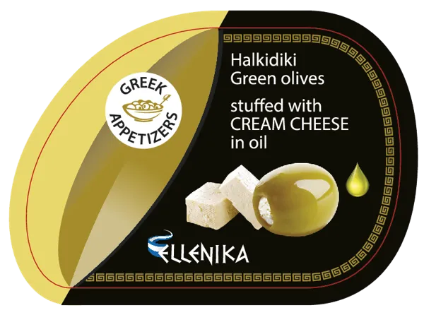 Изображение Оливки со сливочным сыром Элленика Алми Эс.Эй п/б, 230 г