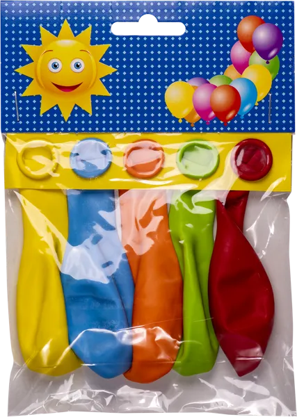 Изображение Шар воздушный Веселая затея цветной однотонный Веселая затея м/у, 5 шт