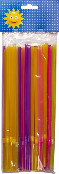 Изображение Трубочка для коктейля Веселая затея цветная Веселая затея м/у, 50 шт