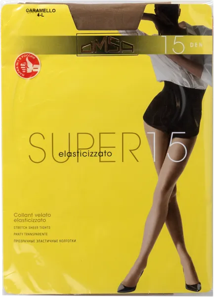 Изображение Колготки 15 ден размер 4 Омса супер карамелло Омса м/у, 1 шт