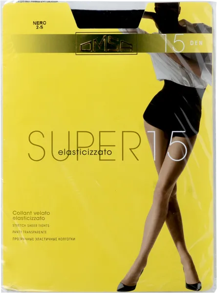Изображение Колготки 15 ден размер 2 Омса супер неро Омса м/у, 1 шт