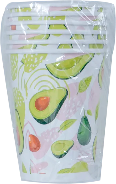 Изображение Одноразовая посуда 250мл Авокадо стакан бумажный НД Плэй м/у, 6 шт