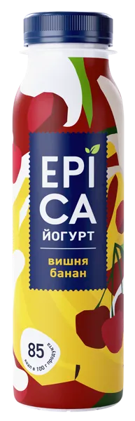 Изображение Йогурт 2,5% питьевой Эпика вишня банан Эрманн п/б, 260 мл