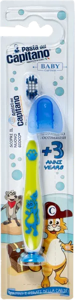 Изображение Зубная щетка детская с 3 лет Дель капитано мягкая с колпачком Фармасьютичи п/у, 1 шт