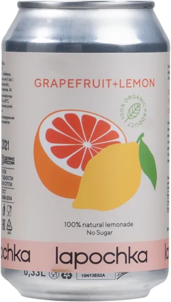 Изображение Напиток газ Лапочка грейпфрут лимон Островица ж/б, 0,33 л