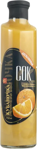 Изображение Сок Кубаночка апельсин Гранд-Стар с/б, 0,75 л