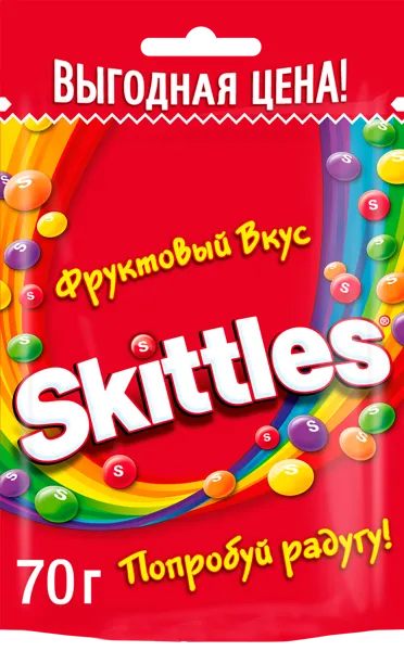 Изображение Драже в глазури Скитлс фрукты Марс м/у, 70 г