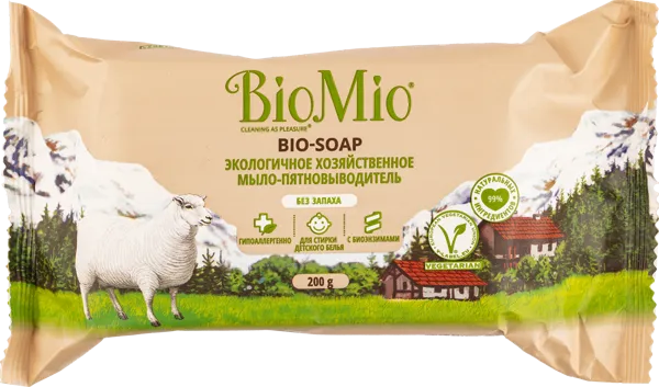Изображение Мыло хозяйственное Биомио БИО без запаха Сплат Косметика м/у, 200 г