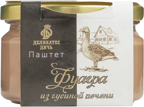 Изображение Паштет из гусиной печени Деликатес дичь фуагра Деликатес дичь с/б, 200 г
