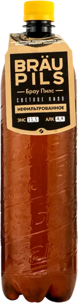 Изображение Пиво светлое Пилснер 4,4% н/ф Брау Пилс Диановъ пивоварня п/б, 1 л