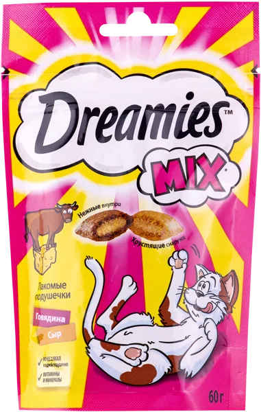 Изображение Лакомство для кошек Дримис микс говядина сыр Марс м/у, 60 г