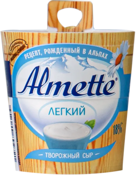Изображение Сыр творожный Альметте легкий 53% Хохланд Руссланд п/б, 150 г