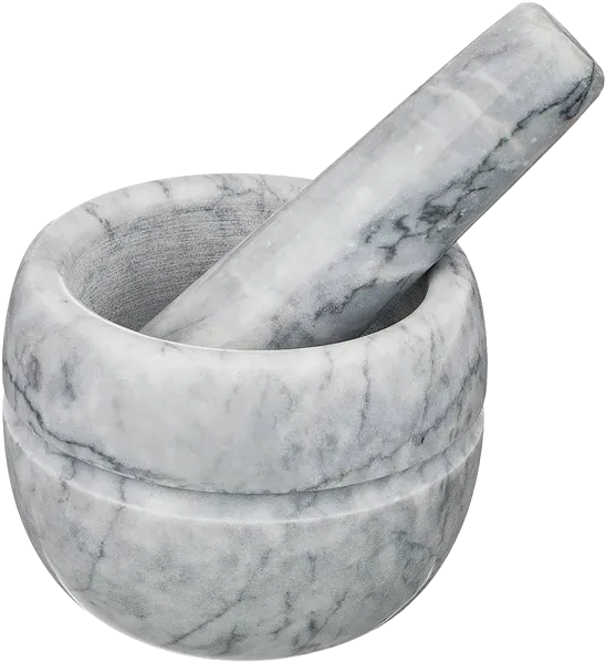 Изображение Ступка 9*7см с пестиком Агнесс мрамор серая Агнесс , 1 шт