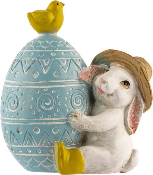 Изображение Фигурка 10*6см Лефард кролик в шляпе у яйца Лефард , 1 шт