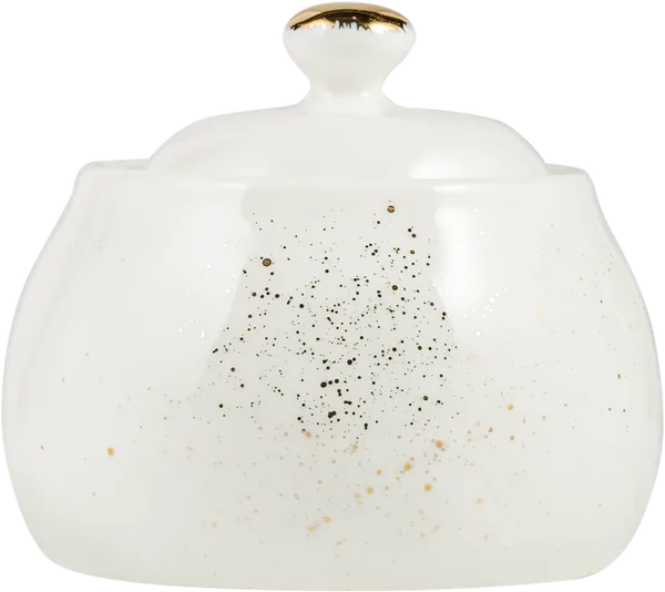 Изображение Сахарница 8*9см белая Бронко голд фарфор Бронко кор, 1 шт