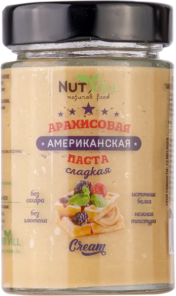 Изображение Паста арахисовая без сахара Натвилл американская Перкина Е.А. ИП с/б, 180 г