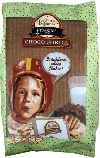 Изображение Готовый завтрак Ле Пети Дежени ракушки шоколадные Тсакирис Фэмели кор, 500 г