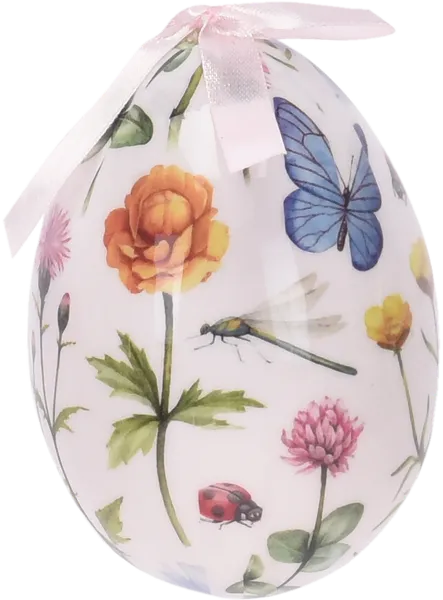 Изображение Подвеска 7*10см пасхальная Купман яйцо с цветами Купман Интернэшнл , 1 шт