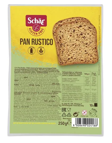 Изображение Хлеб без глютена Доктор Шер пан рустико злаковый Доктор Шер м/у, 250 г