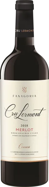Изображение Вино красное сухое стиль №2 Мерло ЗНМП крю лермонт Фанагория с/б, 0,75 л