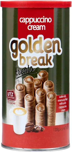 Изображение Вафельные трубочки Голден Брэйк Тритс капучино Квартет ж/б, 135 г