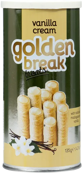 Изображение Вафельные трубочки Голден Брэйк Тритс ваниль Квартет ж/б, 135 г