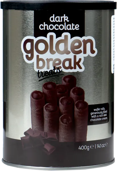 Изображение Вафельные трубочки Голден Брэйк Тритс шоколад Квартет ж/б, 400 г