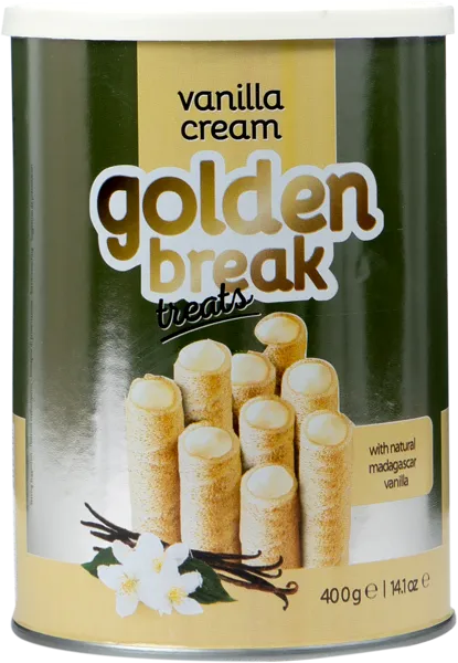 Изображение Вафельные трубочки Голден Брэйк Тритс ваниль Квартет ж/б, 400 г