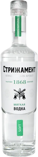 Изображение Водка Спирт Люкс 40% Стрижамент мягкая Стрижамент с/б, 0,5 л