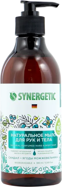 Изображение Мыло жидкое для рук Синергетик БИО сандал и можжевельник Синергетик п/у, 380 мл