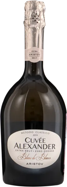 Изображение Вино игристое белое экстра брют Аристов Кюве Александр ЗНМП блан де блан Кубань Вино с/б, 0,75 л