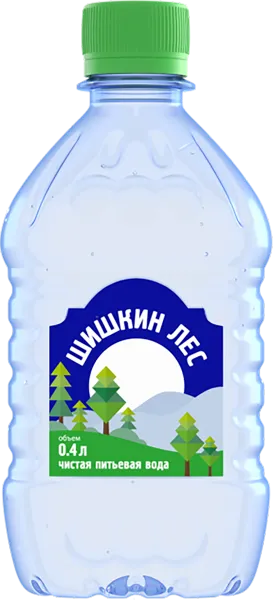 Изображение Вода негаз рН 7,6 Шишкин лес питьевая Шишкин Лес Торг п/б, 0,4 л